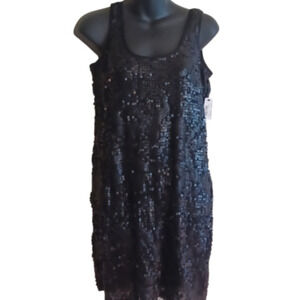 Nwt Sparkly Black Sequinded Dress, By Worthington. Petite Small. Great gift!